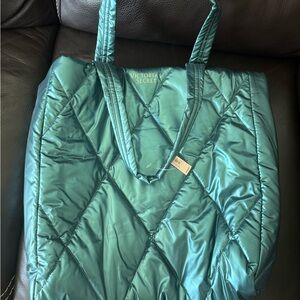 Victoria's Secret Blue Quilted Tote Bag